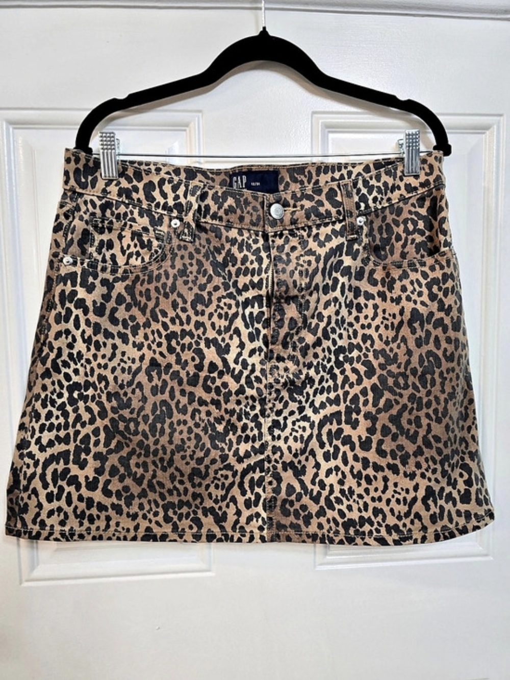 Gap Leopard Print Mini Skirt Size 12/31 Like New